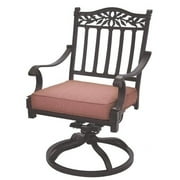 Darlee Charleston Swivel Patio Chair in Antique Bronze (Set of 2) by Darlee