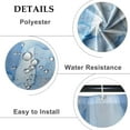 thumbnail image 4 of Blue Marble Shower Curtain Abstract Striped Decorative Luxury Texture Modern Line Art Decor Watercolor Shower Curtains Set for Bathtubs Bath Waterproof Fabric with Hooks 72x72 Inches, 4 of 6