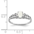 thumbnail image 2 of 925 Sterling Silver Rhodium-Plated Created Opal and Diamond Ring, 2 of 2