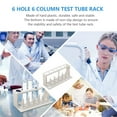 thumbnail image 4 of Plastic Test Tube Holder Portable Water Quality Test Tube Rack Equipment Supply Organizer for School Laboratory (White), 4 of 9