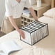 thumbnail image 1 of Caja de almacenamiento con compartimento para ropa, organizador de ropa plegable con separación de malla, 9 rejillas negras para camiseta, 1 of 1