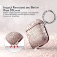 thumbnail image 2 of Funda para Airpods zhang ming con purpurina rosa 2 piezas a prueba de golpes con mosquetón carga inalámbrica LED visible para Apple A, 2 of 5