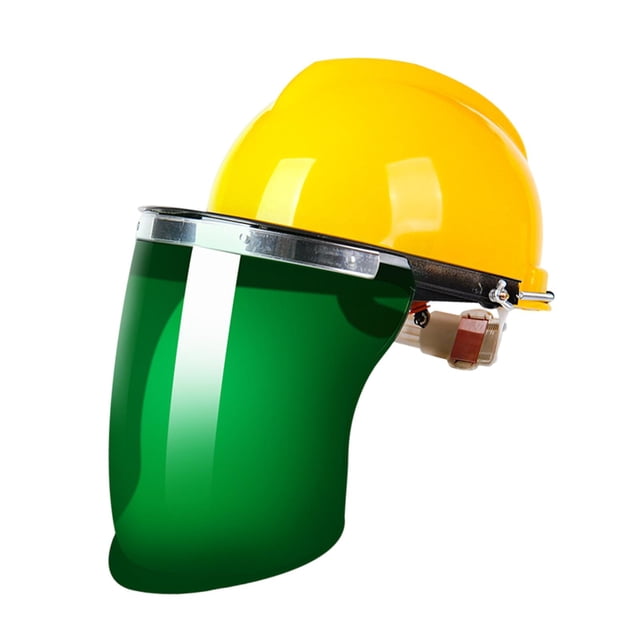 S SERENABLE Welding Cap Large View Heat Resistant Professional Aluminum Bracket PC Lens Face Green