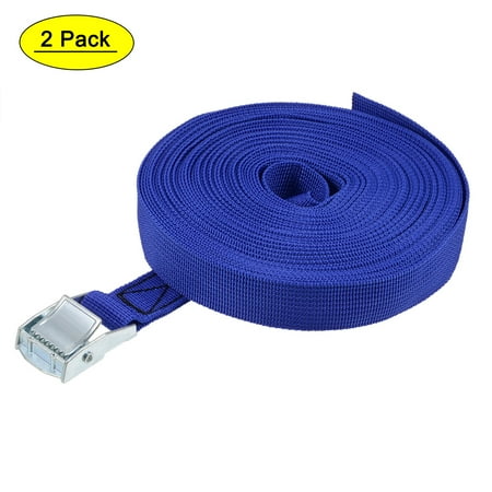 

Uxcell 3.66ft Cam Buckle Tie Down Lashing Strap Polypropylene Blue 2pack