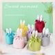 thumbnail image 2 of Kearding Regalos pensativos para Pascua Lindas bolsas de regalo de conejitos con asas fáciles de transportar Decoraciones de Pascua RBD- verde Type3 NO3, 2 of 6