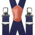 thumbnail image 2 of KAMBERFT Heavy Duty Navy Suspenders for Men with 4 Strong Metal Clips, 1.5 inch Wide, 2 of 4
