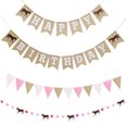 thumbnail image 2 of Suministros para fiestas de cumpleaños para caballos - Banner de arpillera de feliz cumple Cloudi Crafts Cloudi Crafts, 2 of 2