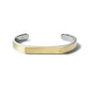 Bulova Men's Jewelry Brushed Flat Top Cuff in Stainless Steel - 7.0" J98B003M