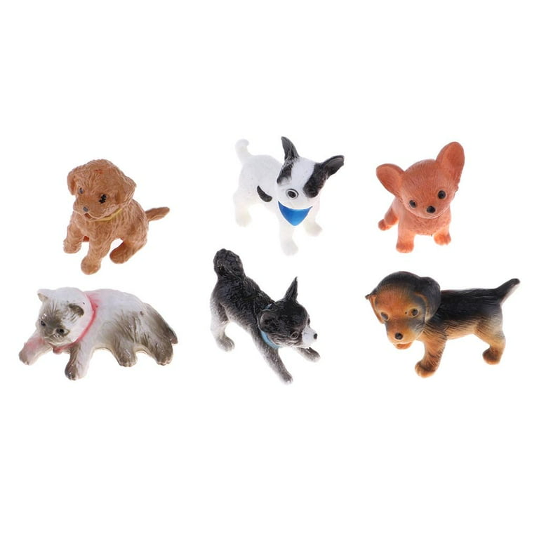 6 Pieces 1 12 Dollhouse Miniature Little dog Animal Figure Crafts toys Ornament Animal Furnishing