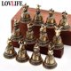 thumbnail image 2 of LLavero de latón chino con cabezas de animales del zodiaco, colgante de campana, joyería Vintage de cobre, Feng Shui, llavero de coche, regalo, 2 of 4