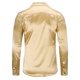 thumbnail image 3 of Camisa formal ajustada de manga larga brillante de moda casual para hombre, 3 of 4