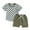 Green, variant on TOWED22 Baby Boys Summer Outfits 2Pcs Clothes Dinosaur Race Car Print Short Sleeve Cotton T-Shirt and Elastic Shorts(Blue,0-6 M)