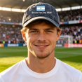thumbnail image 4 of LIZUOJUN Soccer Hat Cotton Breathable Adjustable Baseball Hat Embroidered Printed Unisex European Style for Watching Games Outdoor Activities Fan Accessories,Navy, 4 of 4