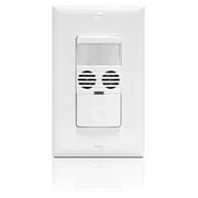 Enerlites MWOS Dual Technology Occupancy Sensor Switch, PIR & Ultrasonic Motion Detectors Combined, Neutral Required, White