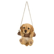 Hi-Line Gift 12” Golden Retriever Puppy Garden Statue, Durable