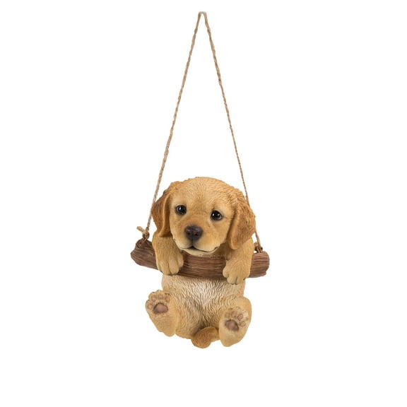 Hi-Line Gift 12” Golden Retriever Puppy Garden Statue, Durable