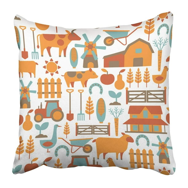 CMFUN Animal with Farm Related Items Barn Cow Tractor House Agriculture