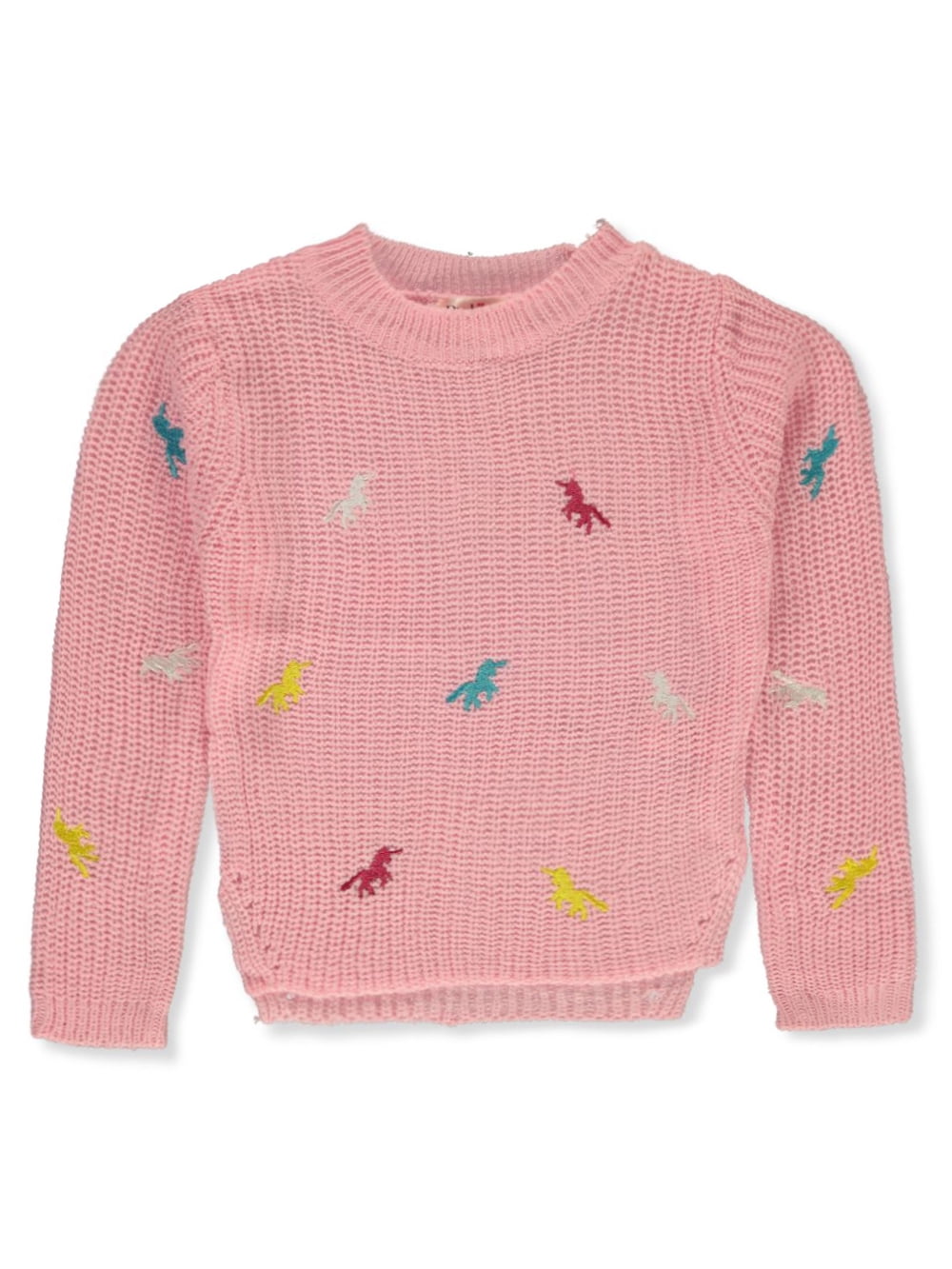 Pink Angel Girls' Unicorn Sweater pink, 4 (Little Girls)