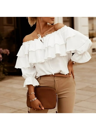 Off Shoulder Ruffle Tops