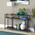 thumbnail image 4 of Evelyn&Zoe Cortland 48" Wide Rectangular Console Table with Metal Shelves, Blackened Bronze, 4 of 7