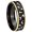 Black And Gold Step Edge, variant on Duck Hunter Dome Brushed Finish Blue Tungsten Men Ring 10MM