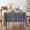 Tassel/Blue Ashes-52" x 52" (Square), variant on Grid Embroidered Hemmed Tablecloths Olive 52x52 Inch Farmhouse Style Heavy Weightton Linen Green Boho Plaid Water Resistant Square Table Cloth