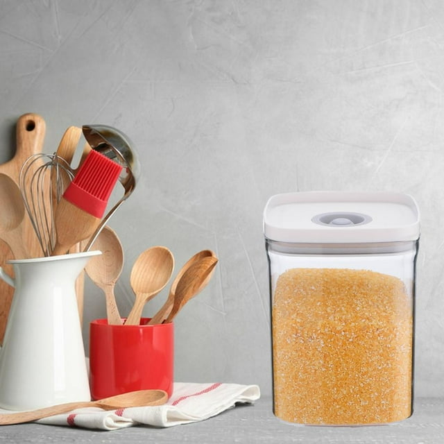 Feltree Airtight Food Storage Containers with Lids, Top One Button Control, Tight Stackable Dry Cereal Container Set for Pantry Snack Coffee Sugar Kitchen Pant