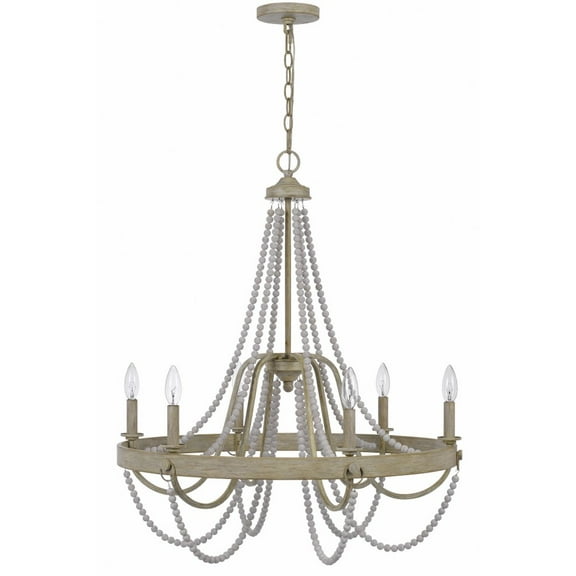 FX-3790-6 Cal Lighting Macon - 6 Light Chandelier In Traditional Style-32 Inches Tall and 28 Inches Wide