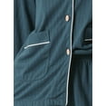 thumbnail image 5 of DARING DIVA Cotton Pajamas Long Sleeve Lounge Sets Button Down Pants 2XL Lake Blue, 5 of 7