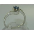 thumbnail image 2 of LBG British Made Classic 9k White Gold Natural Sapphire Womens Engagement Ring - 33 size options - Size 5.25, 2 of 5