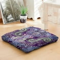thumbnail image 4 of Retro Paisley Floral Pillow&nbsp;– 22x22 Inch Large Floor Cushion, Dutch Velvet, Soft Support for Yoga, Meditation & Tatami Seating (Chic), 4 of 7