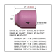 thumbnail image 5 of Kit de cuerpo de boquilla de tapa trasera para soplete de soldadura TIG, lente de gas corta para WP9, WP20, accesorios prácticos, 46 piezas, 5 of 8