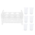 thumbnail image 1 of de 6 vasos de de 45 ml con soporte acrílico , incluye 6 vasos de pesada para barware, , bra, 1 of 8