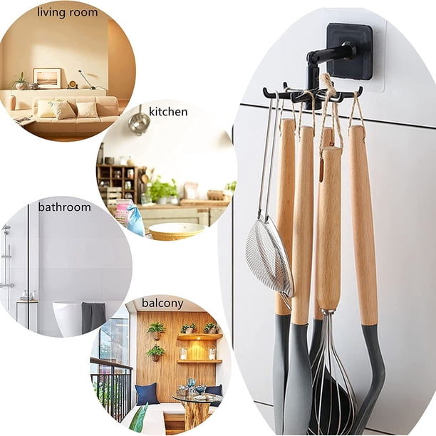 Porte-Ustensiles De Cuisine Rotatif 360° En Acier Inoxydable – Avec Base Égouttoir Et Séparateur Amovible, Noir Élégant Range Ustensiles Cuisine Noir