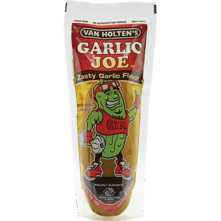 Van Holten's Garlic Joe Pickle Individually Packed in a Pouch Pack of