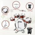 thumbnail image 2 of Yuhuan Drum Sets for Kids Jazz Drum Set for Beginners 5 Drums with Stools Drumsticks Cymbal Children Drum Toys Toddler for Boys and Girls 3-14 Years, 2 of 8