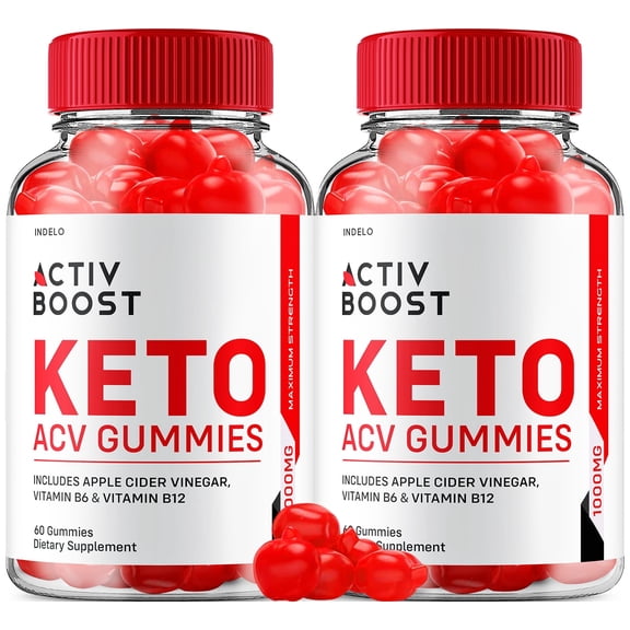 (2 Pack) Activ Boost Keto ACV Gummies, Activ Boost Keto ACV Gummies Reviews, 1000MG, Active Boost Apple Cider Vinegar Vitamin B12 Supplement (120 Gummies)