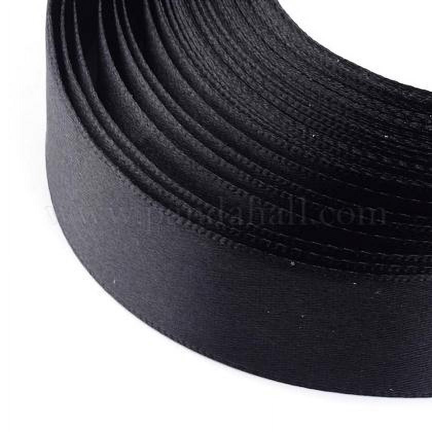 Valentines Day Gifts Boxes Packages Single Face Satin Ribbon Polyester Ribbon Black 1-1/2 inch(37mm)