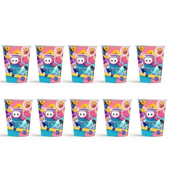 Fall Guys Drinking Cups Party Supplies Cups Birthday Tableware Disposable Paper Mouthwash