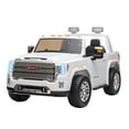 thumbnail image 3 of Aosom 12V GMC Sierra HD Licensed Ride on Truck, Battery Powered Electric Car for Kids w/ Remote Control, Headlights & Four Wheel Suspension, White, 3 of 10