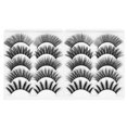 thumbnail image 2 of Pesta?as postizas, 10 pares Pesta?as postizas suaves Maquillaje largo y grueso Pesta?as postizas Paquete de pesta?as postizas Injerto para mujeres Fiesta de maquillaje desnudo Pestañas Bordadas Crtynell NO, 2 of 7