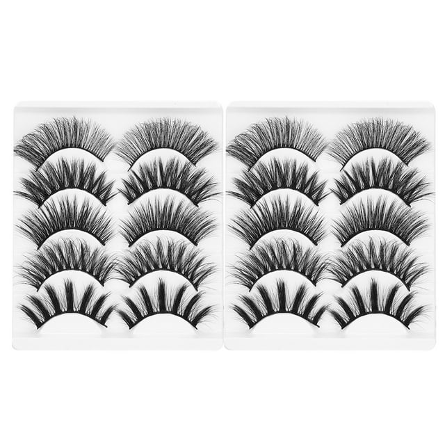 10 Pares 6D Faux Pestañas Falsas Suaves Pestañas Largas Gruesas de Maquillaje para WomenGL900