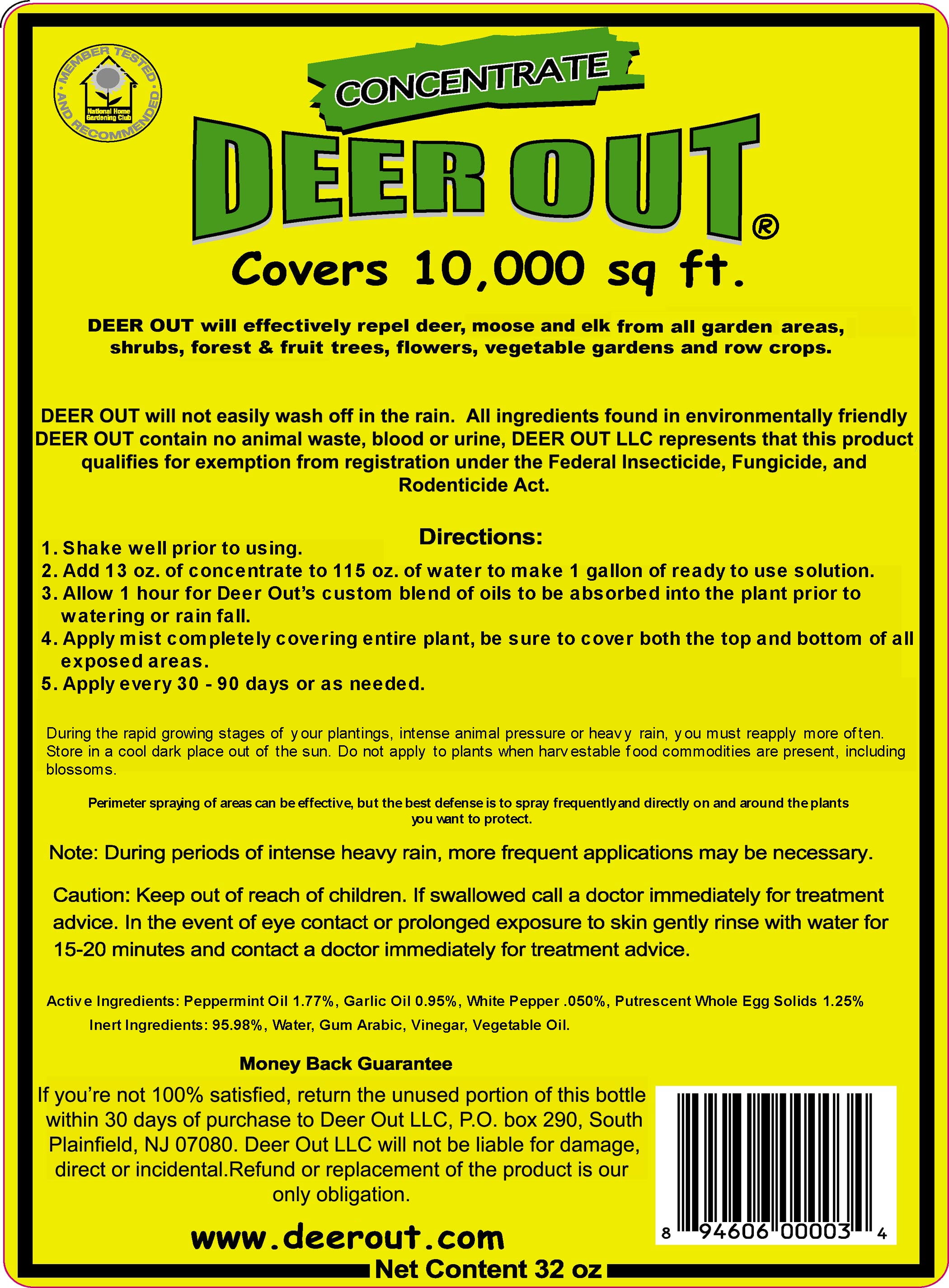 Deer Out 32oz Concentrate Deer Repellent