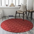 thumbnail image 3 of Garland Rug Sparta Chili Red Round Indoor Area Rug, 5' x 5', 3 of 6