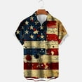 thumbnail image 2 of 1776 American Flag Hawaiian Shirt for Men Summer USA Star Striped Button Down Shirts Independence Day Tops Relaxed Fit T-Shirts Short Sleeve Patriotic Memorial Day Tees, 2 of 3