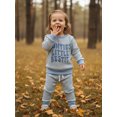 thumbnail image 5 of BemeyourBBs Auntie's Little Bestie Toddler Baby Boy 2 Piece Outfits Long Sleeve Letter Embroidery Waffle Knit Sweatshirt Pants Set Kids Spring Fall Winter Clothes, 5 of 9