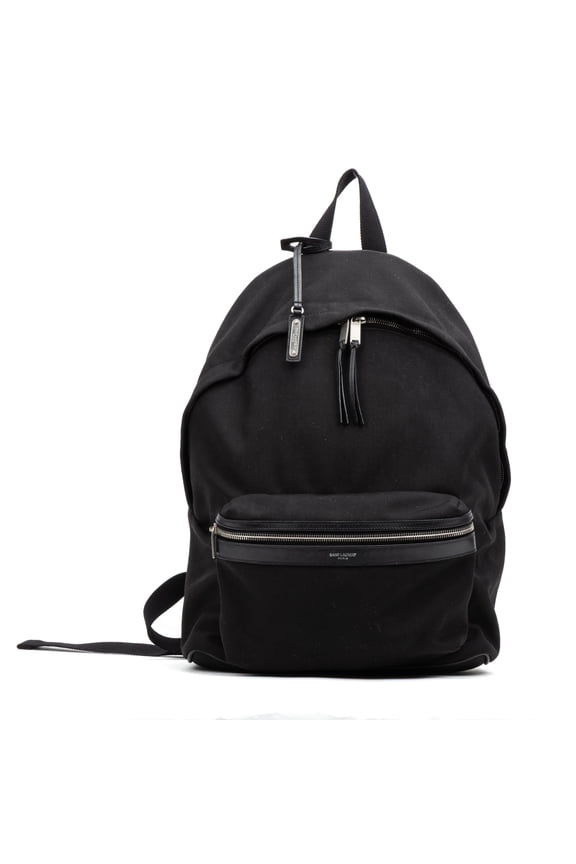 Pre-Owned Yves Saint Laurent Black City Backpack Shoulder bag Canvas