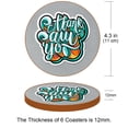 thumbnail image 3 of Thanksgiving Set of 6 Round Microfiber Leather Coasters, 11x11 cm/4.3x4.3 Inches - Drink Coasters for Home and Office Use, 3 of 6