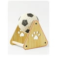 thumbnail image 6 of Cat Scratching Ball – Interactive Cat Toy With Wooden Base | Spherical Nail File Scratcher For Indoor Cats, Enrichment & Exercise For Small To Medium Breeds, 6 of 6