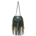 thumbnail image 5 of gcong Studded Fringe Crossbody Messenger Bag Soft Boho Casual Purse For Phone And, 5 of 5